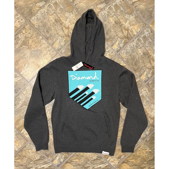 Diamond Supply Co. Other - Diamond Supply Co Hoodie Mens Medium Charcoal NWT Graphic Streetwear Sweatshirt